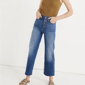 Madewell slim wide leg drop jeans